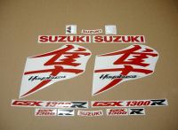 Suzuki Hayabusa 2008-2015 - Reflective Red - Custom-Decalset