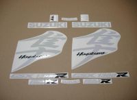 Suzuki Hayabusa 2008-2015 - Reflective White - Custom-Decalset