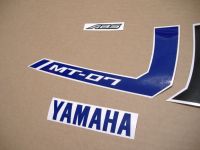 Yamaha MT-07 2016 - Silber/Blaue Version - Dekorset
