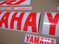 Yamaha YZF-R1 2002-2003 - Neon-Red - Custom-Decalset