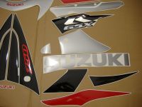 Suzuki GSX-R 750 2001 - Rot/Silber/Schwarze Version - Dekorset