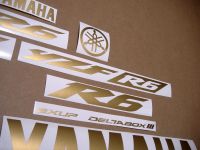 Yamaha YZF-R6 2003-2009 - Matte-Gold - Custom-Decalset