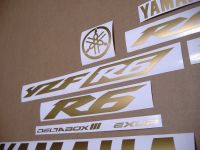 Yamaha YZF-R6 2003-2009 - Mattgold- Custom-Dekorset