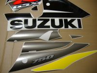 Suzuki GSX-R 750 2002 - Yellow/Black Version - Decalset
