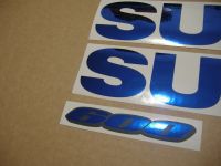 Suzuki GSX-R 600 Universal - Chrome Blue - Custom-Decalset