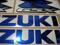 Suzuki GSX-R 750 Universal - Chrome Blue - Custom-Decalset