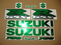 Suzuki GSX-R 750 Universal - Chrome Green - Custom-Decalset