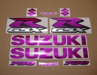 Suzuki GSX-R 750 Universal - Chrome Pink - Custom-Decalset