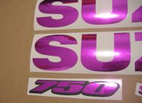 Suzuki GSX-R 750 Universal - Chrome Pink - Custom-Decalset