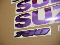 Suzuki GSX-R 750 Universal - Chrome Purple - Custom-Decalset