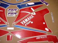 Yamaha FZR 1000 1993 - White/Red/Blue Version - Decalset