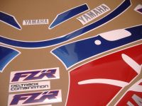 Yamaha FZR 1000 1993 - White/Red/Blue Version - Decalset