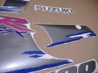 Suzuki GSX-R 1100 1994 - Schwarz/Grau/Blaue Version - Dekorset