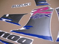 Suzuki GSX-R 1100 1994 - Schwarz/Grau/Blaue Version - Dekorset