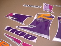 Suzuki GSX-R 1100 1994 - Violet/Purple Version - Decalset