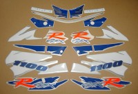 Suzuki GSX-R 1100 1995 - White/Blue Version - Decalset