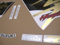 Suzuki Hayabusa 2015 - Schwarz/Grau/Gold Version - Dekorset