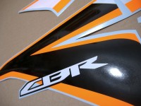 Honda CBR 125R 2011 - Silver/Orange Version - Decalset