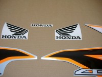 Honda CBR 125R 2011 - Silver/Orange Version - Decalset