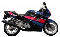 Honda CBR 600 F2 - Schwarz/Blau/Pink Version - Dekorset