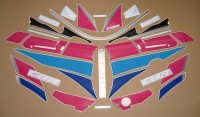 Honda CBR 600 F2 - Black/Blue/Pink Version - Decalset