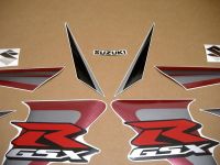 Suzuki GSX-R 750 2006 - Burgundy/Black Version - Decalset