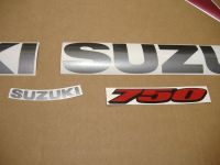 Suzuki GSX-R 750 2006 - Burgunder/Schwarze Version - Dekorset