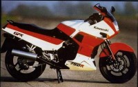 Kawasaki GPX 750R 1987 - Rot/Weiß Version - Dekorset