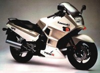 Kawasaki GPX 750R 1987 - Weiß/Silber Version - Dekorset