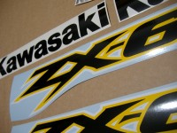 Kawasaki ZX-6R 2002 - Yellow Version - Decalset