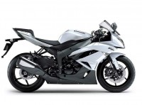 Kawasaki ZX-6R 2011 - Weiße Version - Dekorset