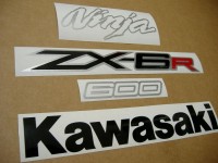Kawasaki ZX-6R 2012 - Schwarze Version - Dekorset