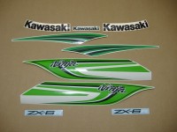 Kawasaki ZX-6R 2011 - Grüne Version - Dekorset