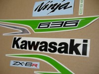 Kawasaki ZX-6R 2013 - Green Version - Decalset