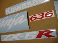 Kawasaki ZX-6R 2005 - Graue Version - Dekorset