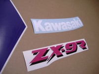 Kawasaki ZX-9R 1994 - Grün/Weiß/Lila Version - Dekorset