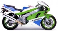 Kawasaki ZXR 750 1991 - Grün/Weiß/Blau US - Dekorset (ZX-7)