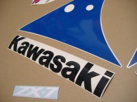 Kawasaki ZXR 750 1991 - Grün/Weiß/Blau US - Dekorset (ZX-7)