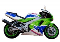 Kawasaki ZXR 750 1994 - Green/White/Blue US - Decalset (ZX-7)