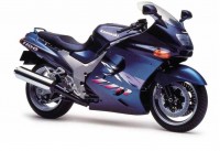 Kawasaki ZZR 1100 1994 - Green/Dark Blue Version - Decalset