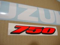 Suzuki GSX-R 750 2008 - White/Blue Version - Decalset