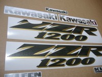 Kawasaki ZZR 1200 2003 - Black Version - Decalset