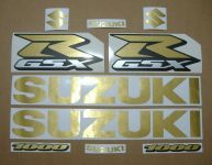 Ersatzaufkleber Suzuki GSX-R 1000 Universal - Gebürstetes Gold