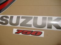 Suzuki GSX-R 750 2009 - White/Silver Version - Decalset