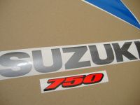 Suzuki GSX-R 750 2010 - White/Blue Version - Decalset