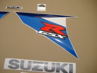 Suzuki GSX-R 750 2010 - White/Blue Version - Decalset