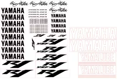 Kenny Roberts - Aufkleberset - Schwarz / Weiß Version 2