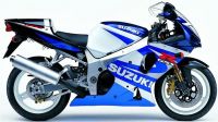 Suzuki GSX-R 1000 2001 - White/Blue Version - Decalset