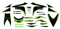 Honda CBR 1000RR 2008-2011 - HRC - Grün/Schwarz Custom-Dekorset
