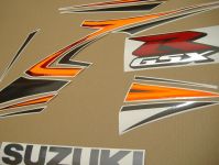 Suzuki GSX-R 1000 2007 - Orange/Schwarze Version - Dekorset